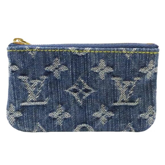 LOUIS VUITTON Pochette Cles Coin Purse M95343 Blue Denim - Picture 3 of 12